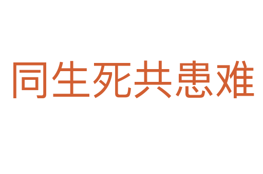 同生 共患难