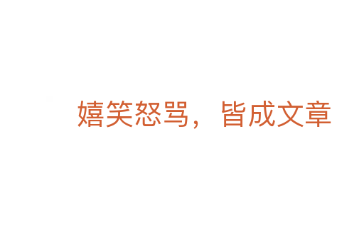 嬉笑怒骂，皆成文章